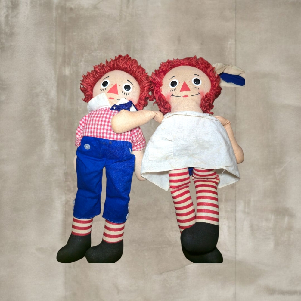 Vintage Raggedy Ann and Andy Dolls